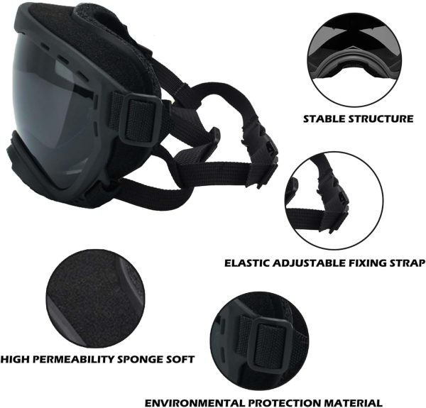 NICERINC PET Dog Sunglasses UV Protection Soft Frame-3