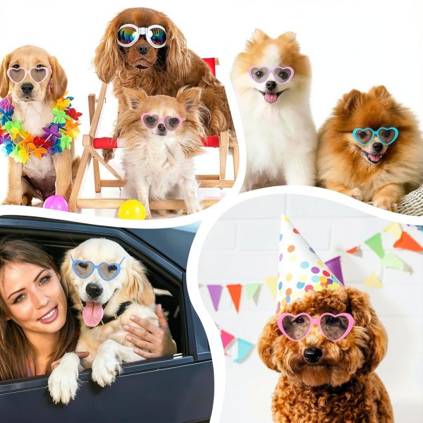 VioraWhite Pet Sunglasses Small Dog Cat Colorful Retro Style-5