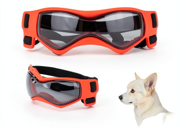 BillionChains Dog Goggles UV Protection Small Breeds Orange-5