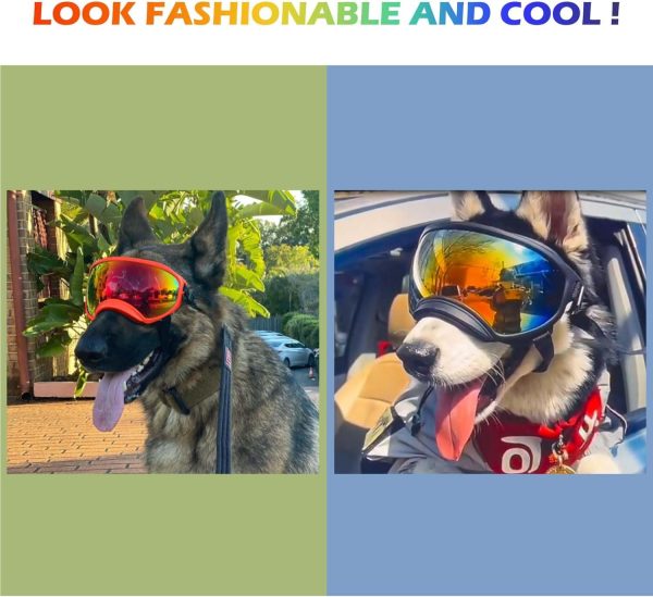 NICERINC PET Dog Sunglasses UV Protection Soft Frame-5