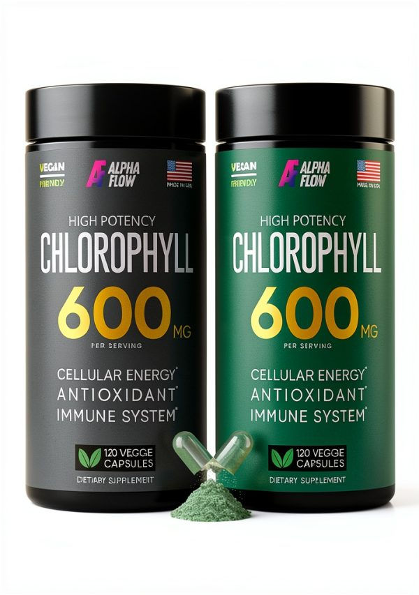 Alpha Flow Chlorophyll Capsules Body Cleansing Energy Boost-0