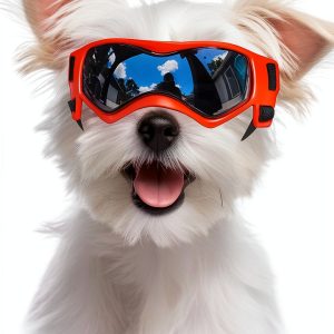 BillionChains Dog Goggles UV Protection Small Breeds Orange-0