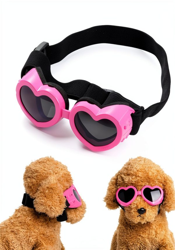 Choyaxo Dog Sunglasses UV Protection Heart Design Small-0