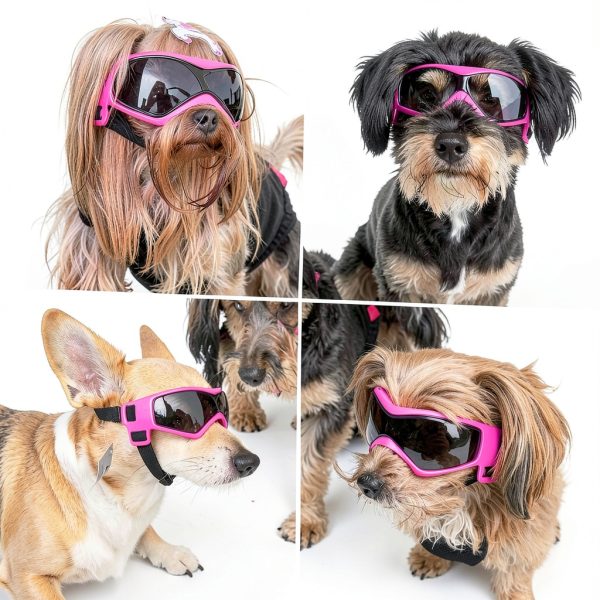 BillionChains Dog Sunglasses UV Protection Adjustable Strap-6