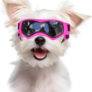 BillionChains Dog Goggles UV Protection Small Breeds Orange-0