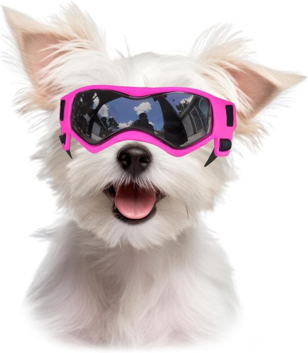 BillionChains Dog Goggles UV Protection Small Breeds Orange-0