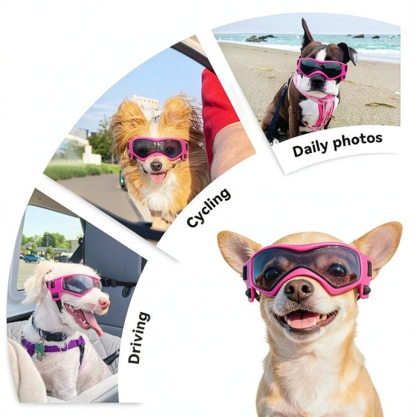 BillionChains Dog Sunglasses UV Protection Adjustable Strap-3