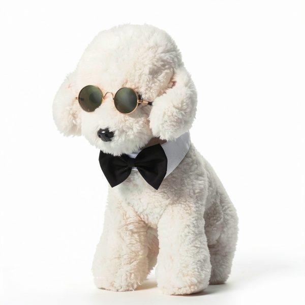 Pet Bow Tie Sunglasses Syhood Cotton Polyester-6