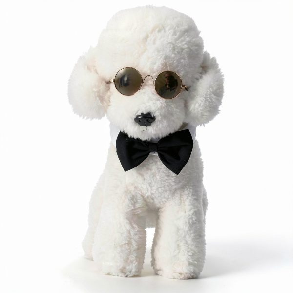 Pet Bow Tie Sunglasses Syhood Cotton Polyester-5