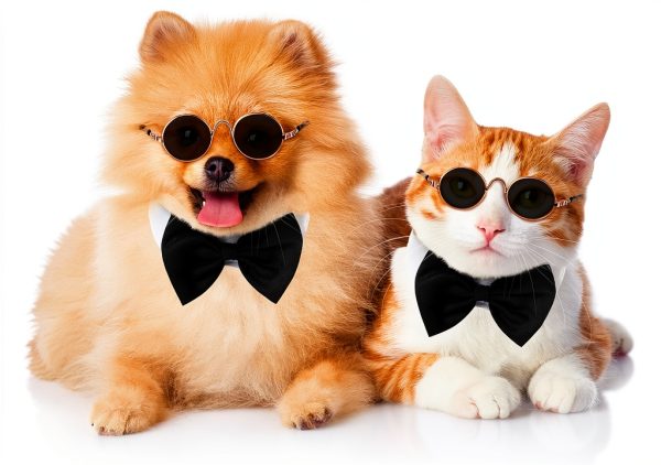 Pet Bow Tie Sunglasses Syhood Cotton Polyester-3