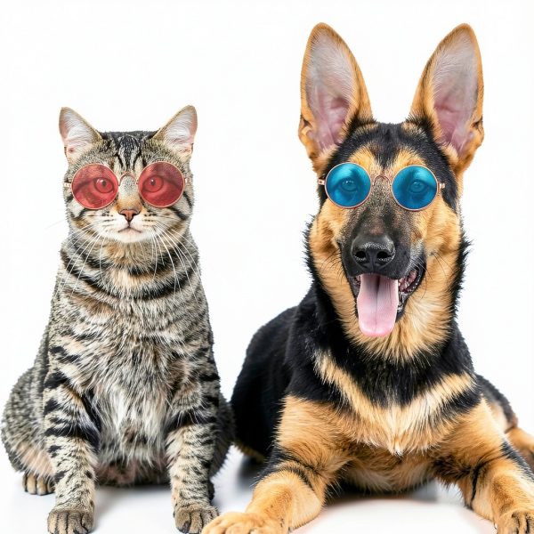 Weewooday Retro Dog Sunglasses Metal Frame-5