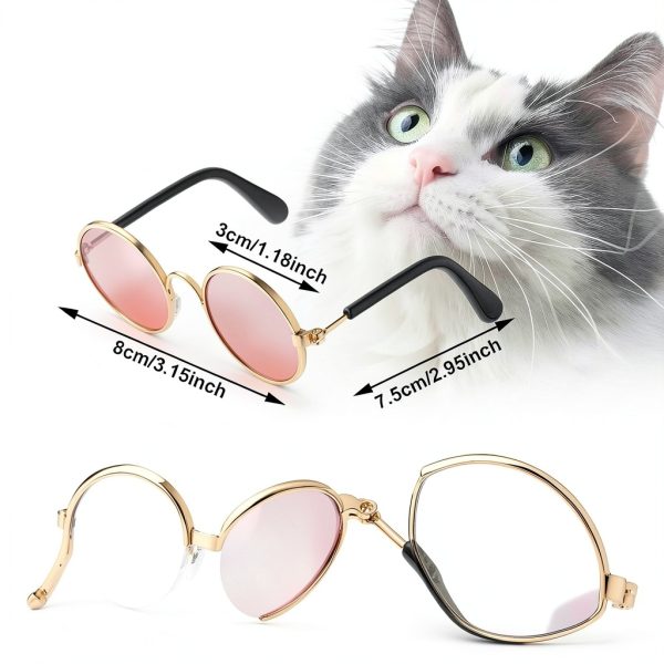 Weewooday Retro Dog Sunglasses Metal Frame-1