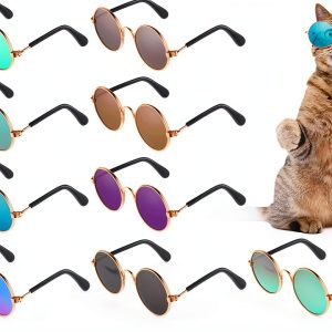 Weewooday Retro Dog Sunglasses Metal Frame-0
