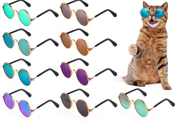Weewooday Retro Dog Sunglasses Metal Frame-0