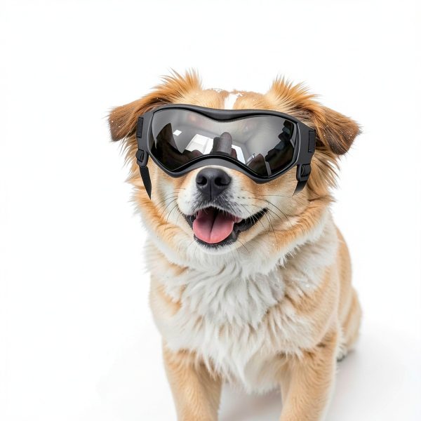PETLESO Small Dog Sunglasses Curved Lens UV Protection Orange Medium-7