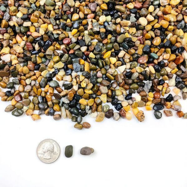 Aquarium Gravel 5lb Pea Gravel by FANTIAN 1/4 Inch Mixed River Rocks-5