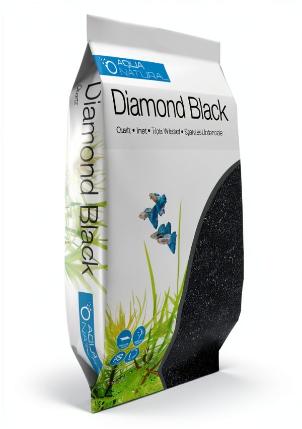 Aqua Natural Diamond Black Aquarium Gravel 10lb 1-2mm by Pisces USA-2