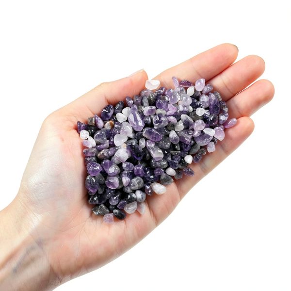 LAIDANLA Amethyst Crushed Stone Chips 100g Natural Healing Gravel-1