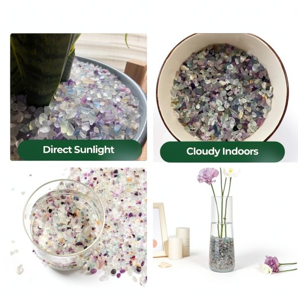 Crystal Chips Stone by T4U – 1LB Fluorite Gravel for Aquarium & Crafts-8